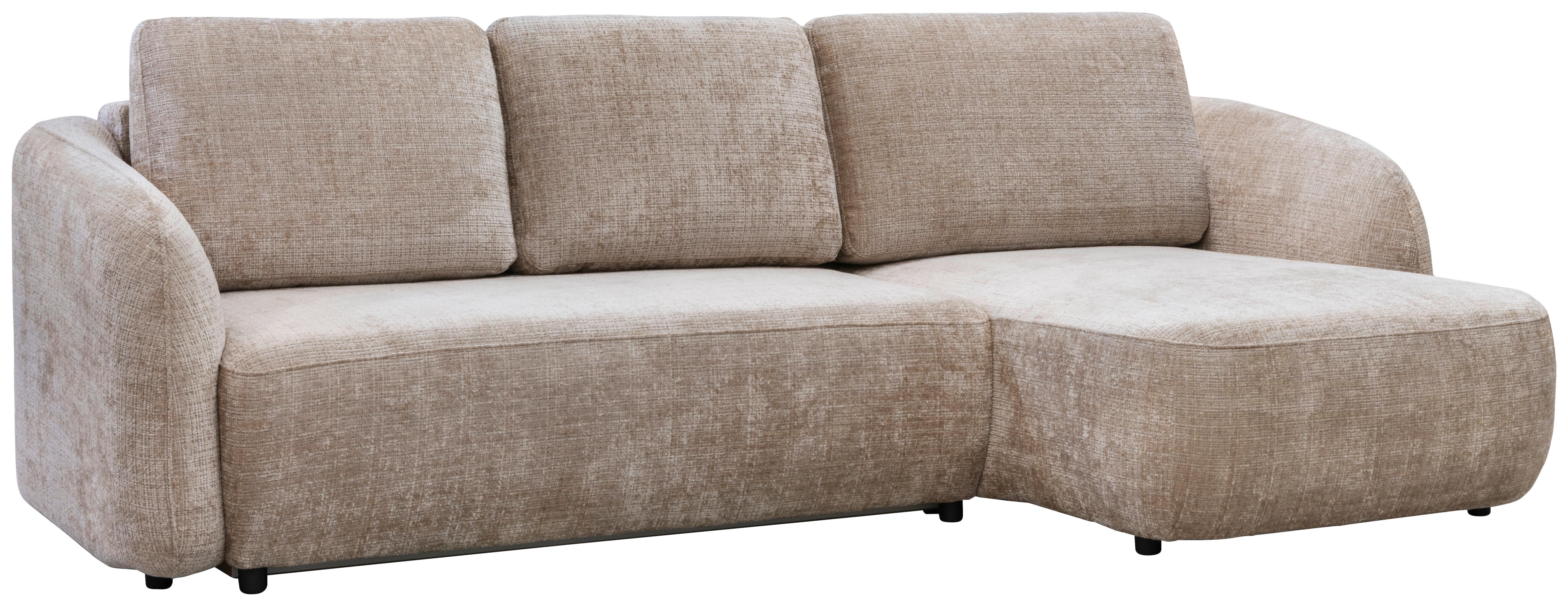 Rohová sedačka PAOLA, pravá, kašmírová ženilka - čierna/kašmírová, Design, textil (270/154cm)