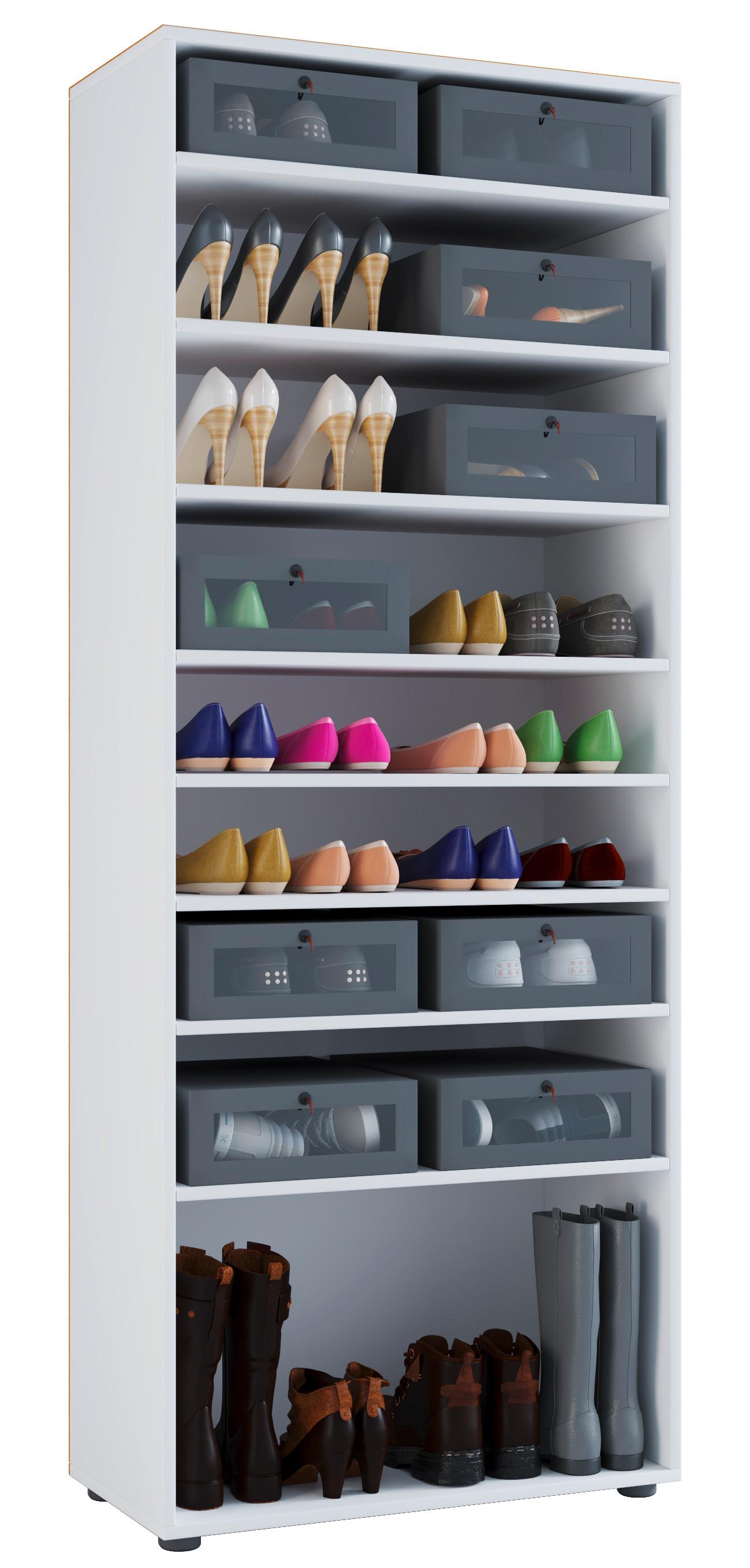 Schuhschrank Vandol Weiß B: 71 cm