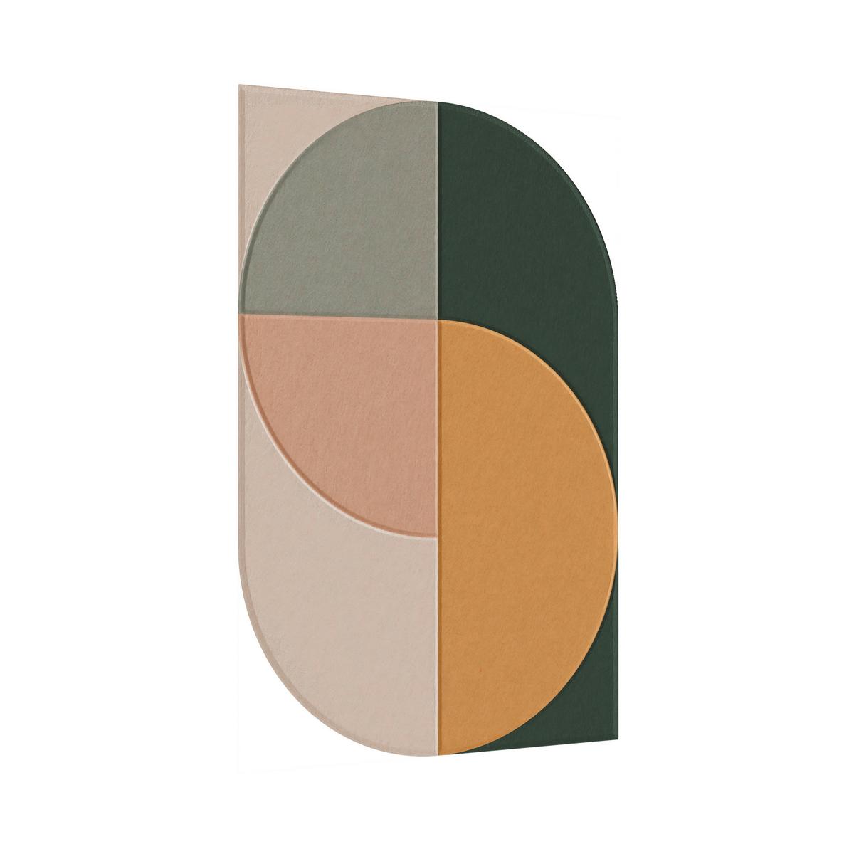 Akustický panel MILLA - růžová/šalvějově zelená, textil (60/90cm) - Mömax