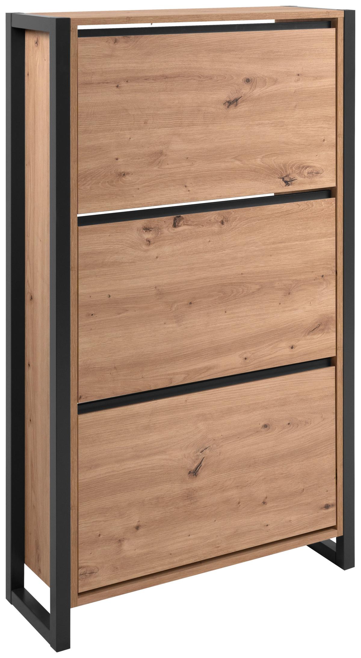 Schuhkipper Denver 49a - Anthrazit/Eiche Artisan, KONVENTIONELL, Holzwerkstoff (70/125/25cm) - Livetastic