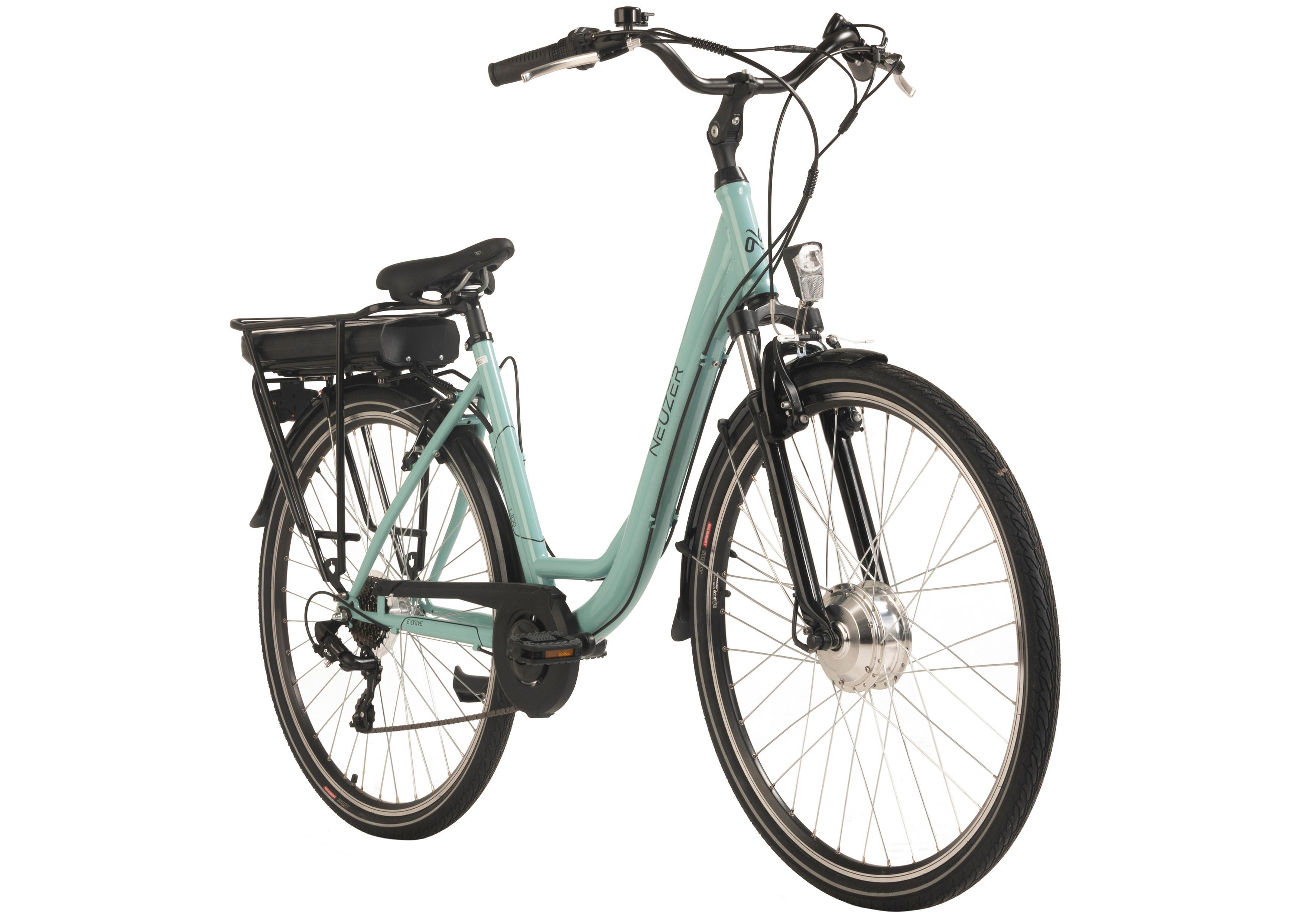 Elektrofahrrad E-citybike Hollandia, Mintgrün, 28 Zoll - Mintgrün, Basics, Metall (21/116/188cm)