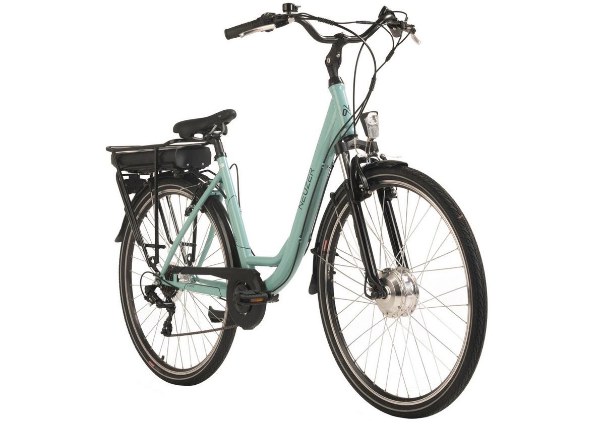 Elektrofahrrad E-citybike Hollandia, Mintgrün, 28 Zoll - Mintgrün, Basics, Metall (21/116/188cm)