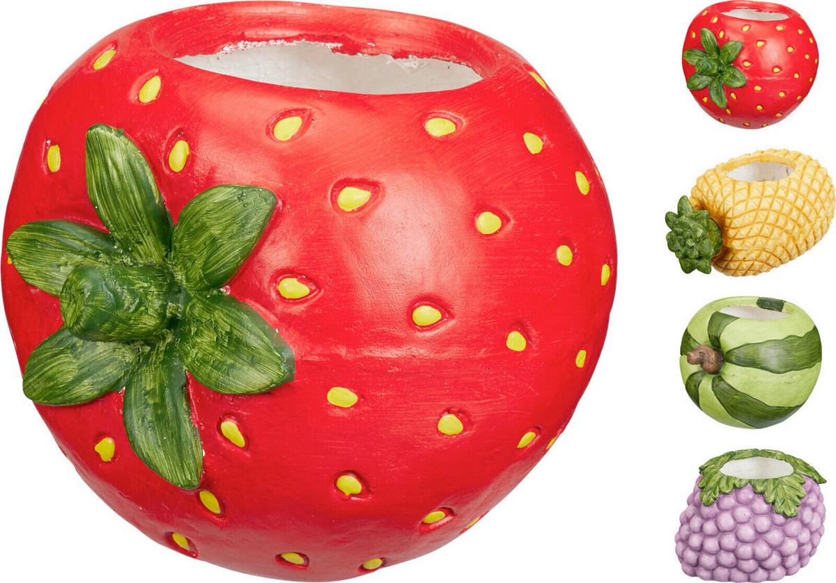 Kaspó Gyümölcs Alakú - lila/sárga, Basics, kerámia