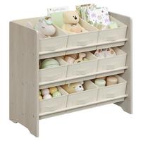 Kinderregal Toy Storage Shelf Beige B: 62,5 Cm - Beige, MODERN, Holzwerkstoff/Textil (62,5/60/29,5cm) - MID.YOU