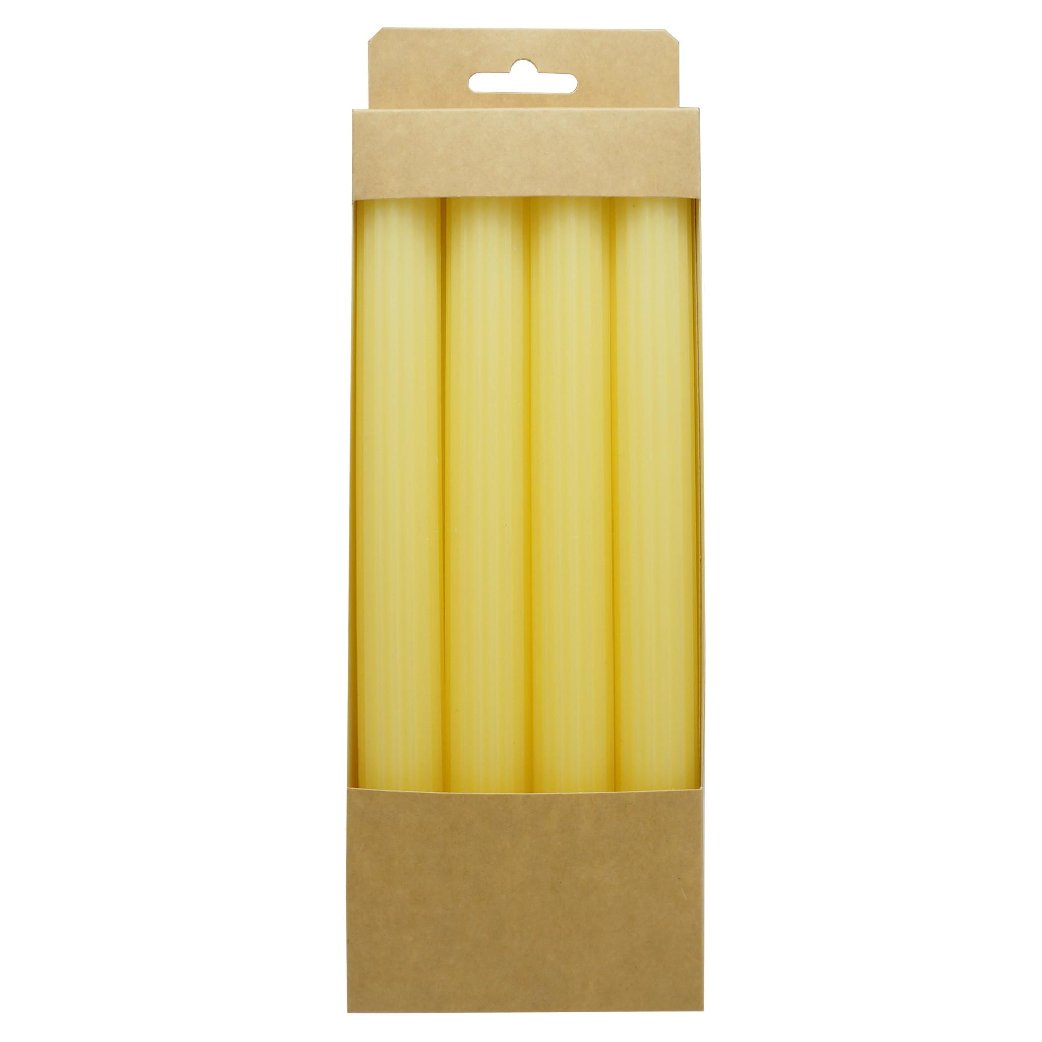 SADA DLOUHÝCH SVÍČEK LIONA - žlutá, parafín (2,2/24cm) - Mömax