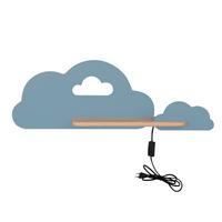 Kinderwandleuchte 21-75710 Cloud - Hellblau, Basics, Holz/Holzwerkstoff (53/12/18.5cm)