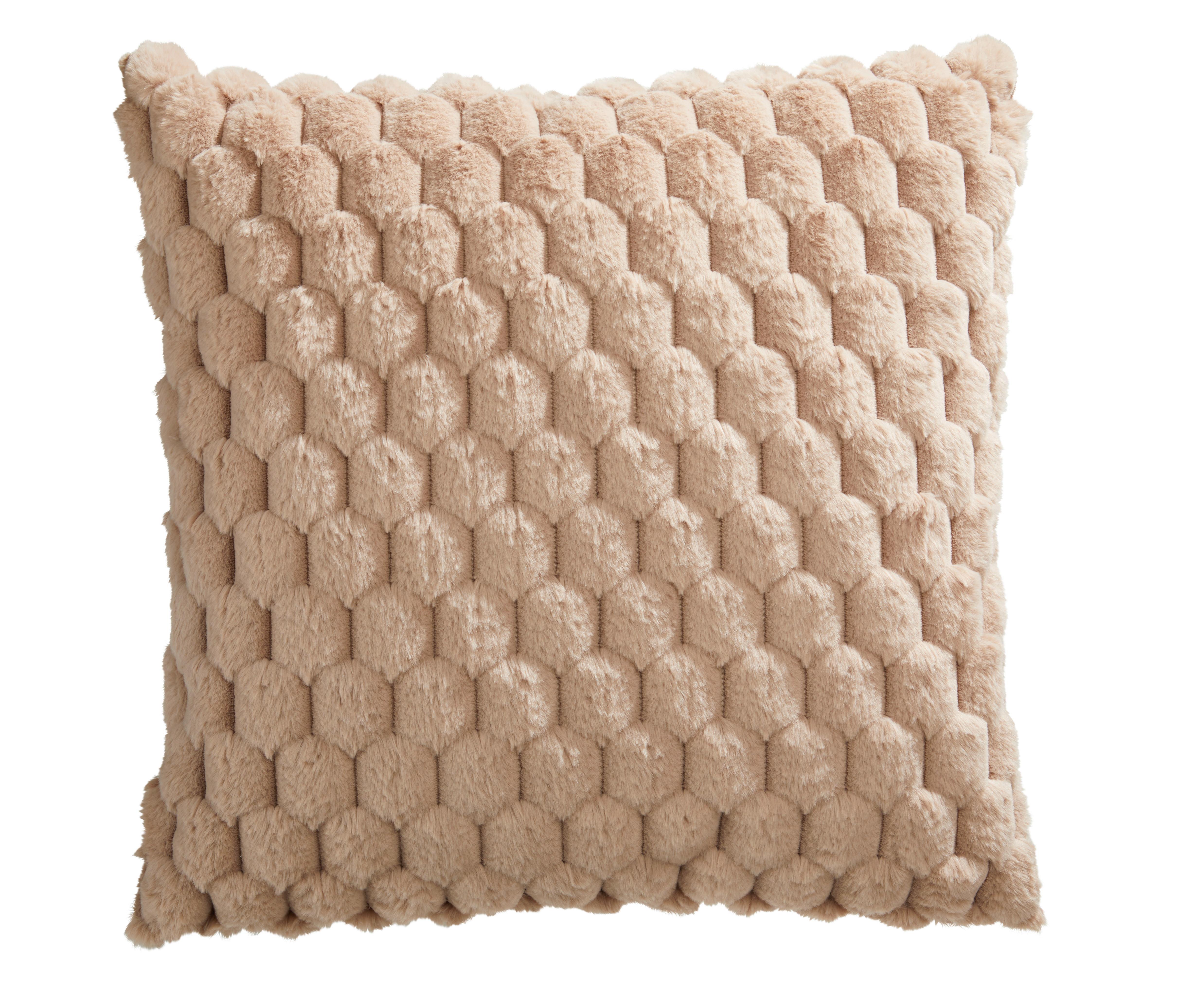 Fellkissen Levi - Taupe, MODERN, Textil (45/45cm) - Luca Bessoni