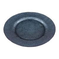 Dísztányér Fjona - sötétkék, Design, Üveg (33cm) - Luca Bessoni