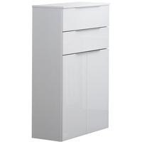 Midischrank Mit Soft-Close Kara White B: 61cm, Weiß - Weiß, MODERN, Glas/Holzwerkstoff (61/106,5/32cm) - MID.YOU