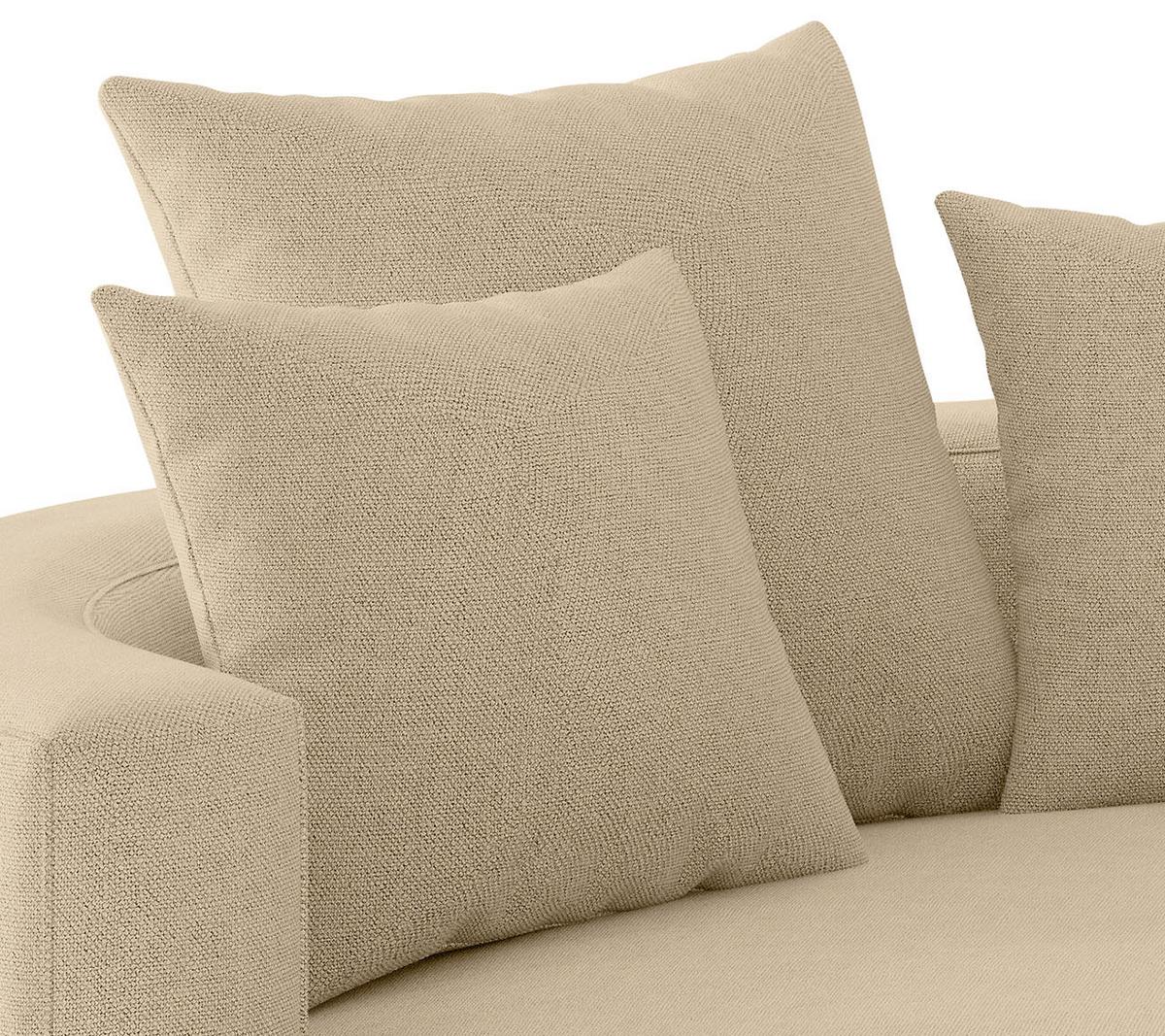 Bigsofa Natalia Beige S: 283x150 cm - Beige/Schwarz, Design, Textil (283/150cm) - Livetastic