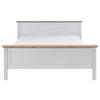 Doppelbett Landhaus-Stil 180x200 Jasmin II Weiß/Eiche - Schwarz/Weiß, LIFESTYLE, Holzwerkstoff (180/200cm)