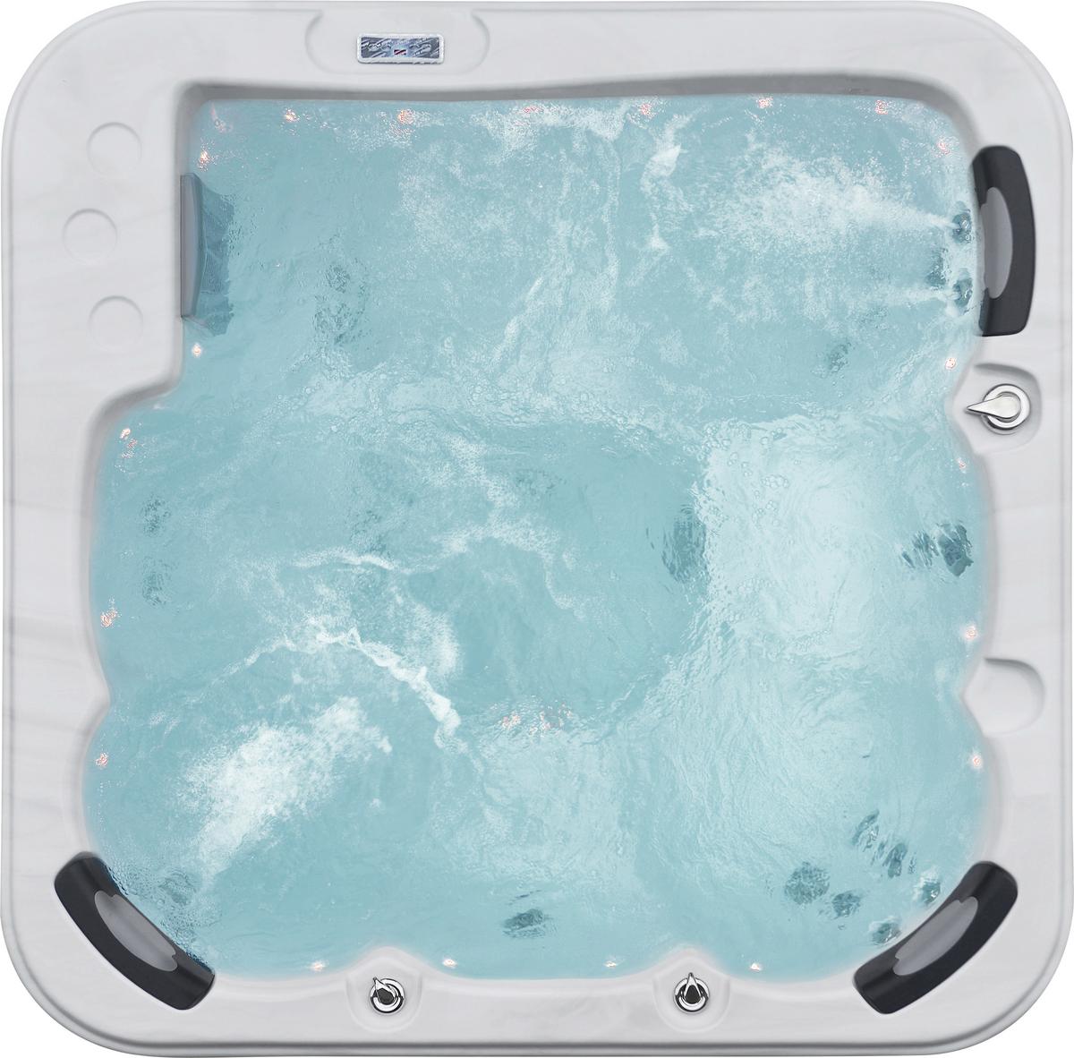 Whirlpool Acryl Rivoli 200x92x200 Cm - Weiß/Grau, Design, Holz/Kunststoff (200/92/200cm)