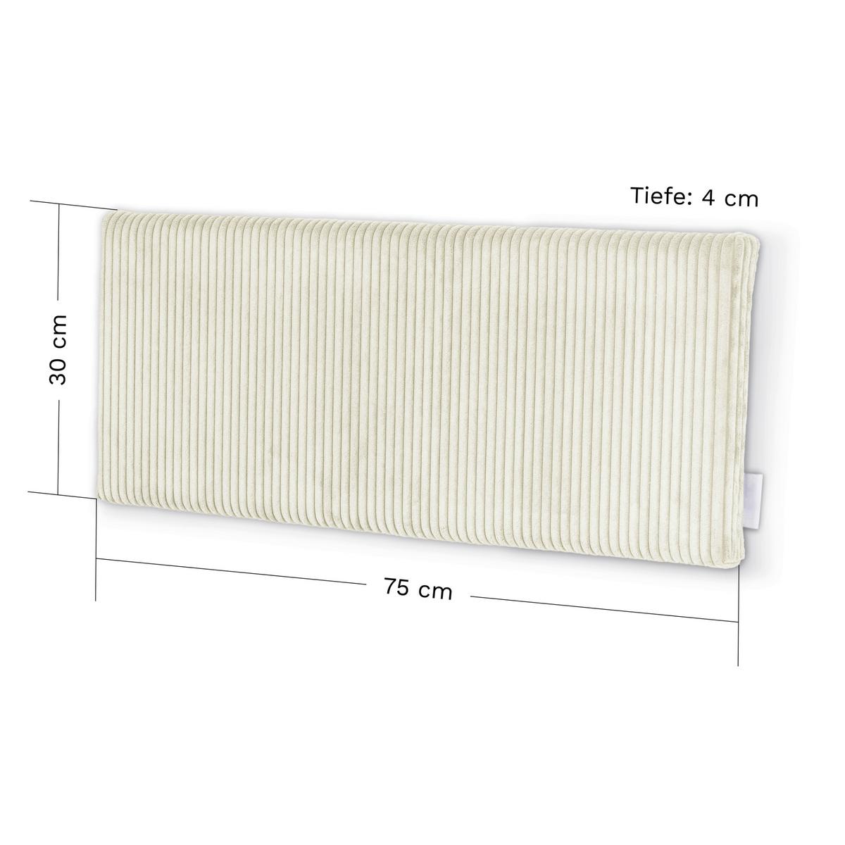 POLSTERPANEEL WANDKISSEN VANILLE - Creme, Basics, Kunststoff/Textil (75/30/5cm)