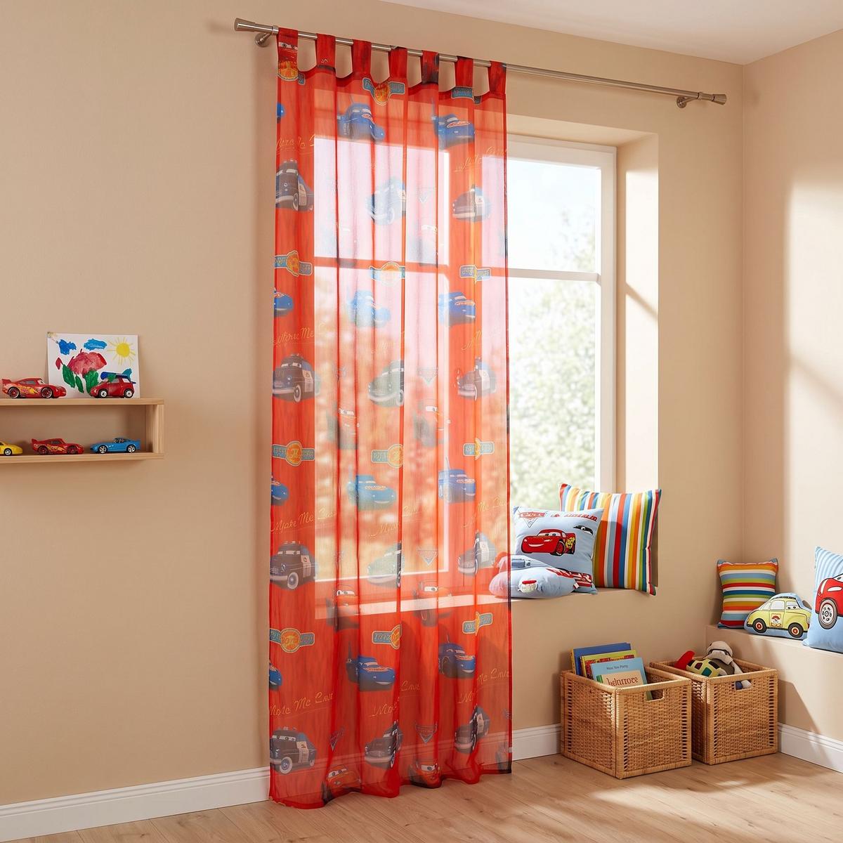Vorhang mit Schlaufen Cars 140x250 cm - Rot, LIFESTYLE, Textil (140/250cm) - Disney