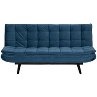 3-sitzer-sofa Mit Schlaffunktion Tuvalu B: 195cm - Blau/Schwarz, Design, Holz/Textil (195/96/96cm) - MID.YOU