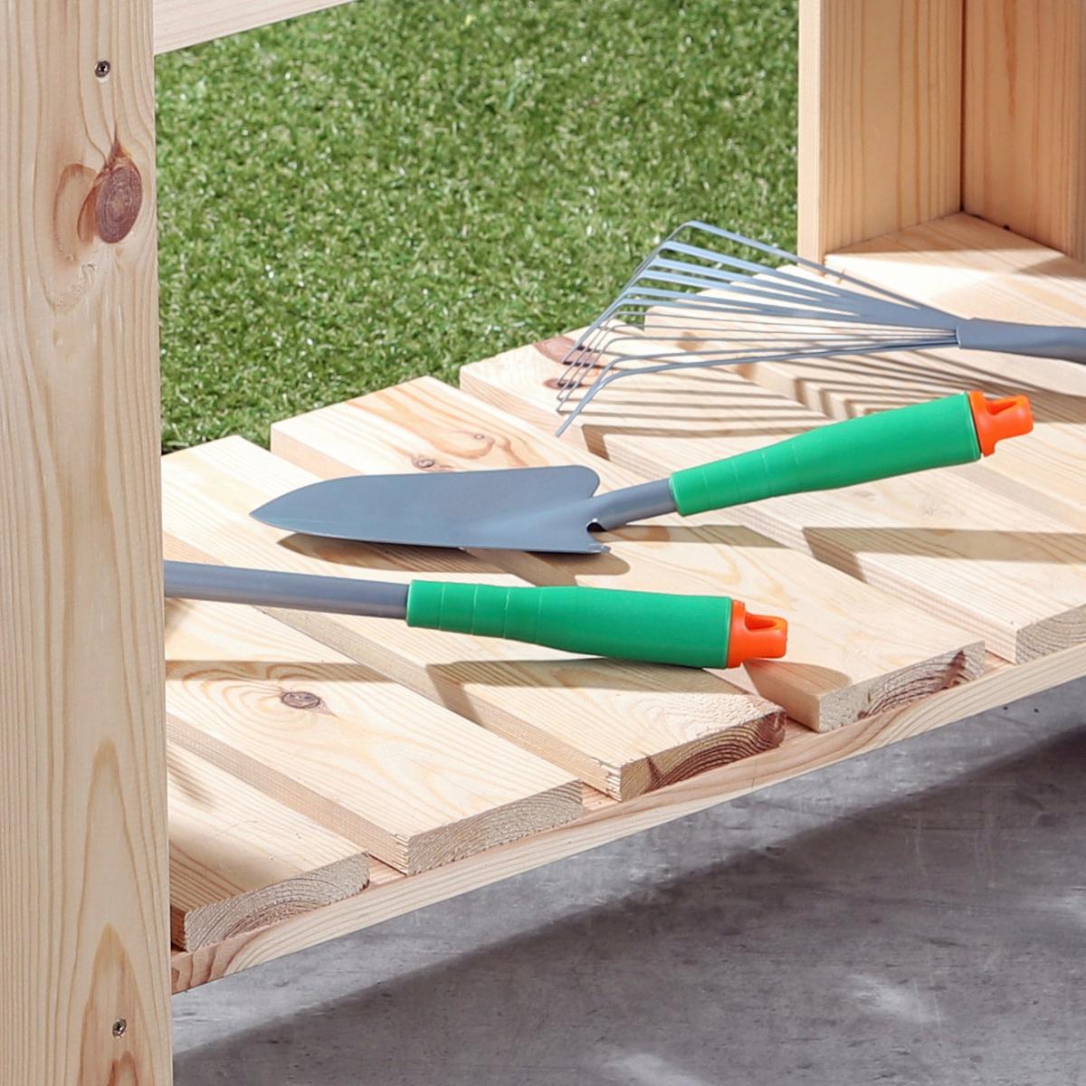 Hochbeet Kiefer mit Ablagefläche 86,8x40x80 cm - Naturfarben, MODERN, Holz (86,8/40/80cm) - Homezone