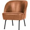 Sessel Vogue Cognac B: 57cm - Cognac/Schwarz, Design, Leder/Textil (57/69/70cm) - Livetastic