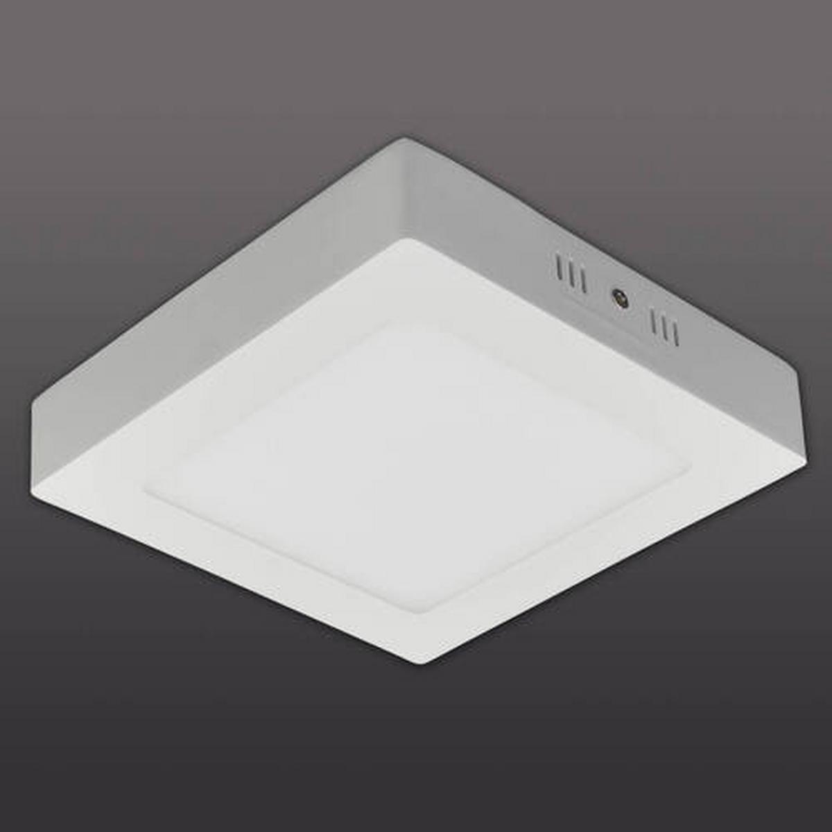 LED-Deckenleuchte L: 17 cm Weiß - Weiß, Basics, Kunststoff/Metall (17/17/4cm) - Näve
