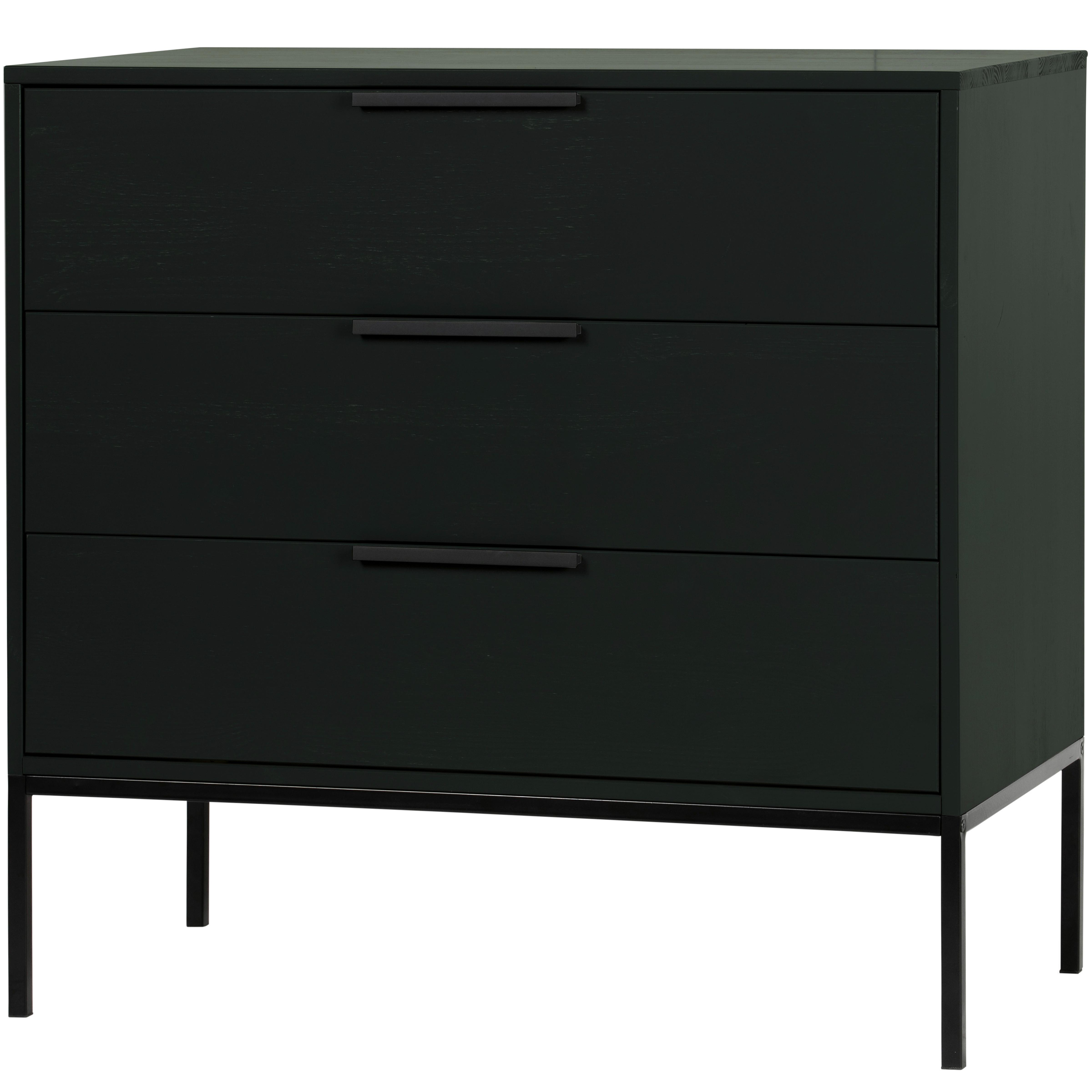 KOMMODE Adam Schwarz B: 94cm - Schwarz, Basics, Holz (94/93/52cm) - MID.YOU