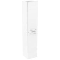 Hochschrank mit Türdämpfer Lima 31cm, Weiß Dekor - Weiß, MODERN, Glas/Holzwerkstoff (30,5/160,5/32cm) - MID.YOU