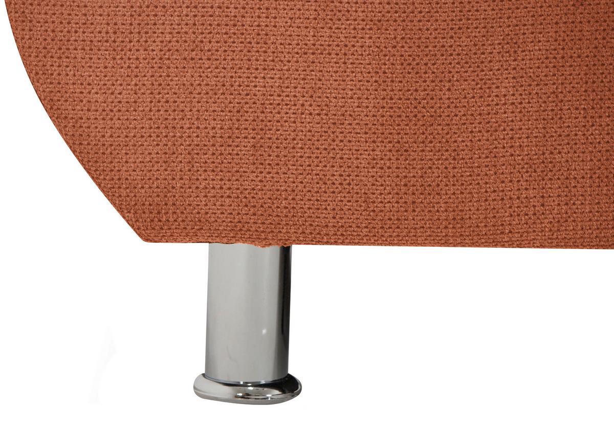 Rohová sedačka ERICE, pravá, koňaková - barvy chromu/koňaková, Design, textil/plast (312/198cm)