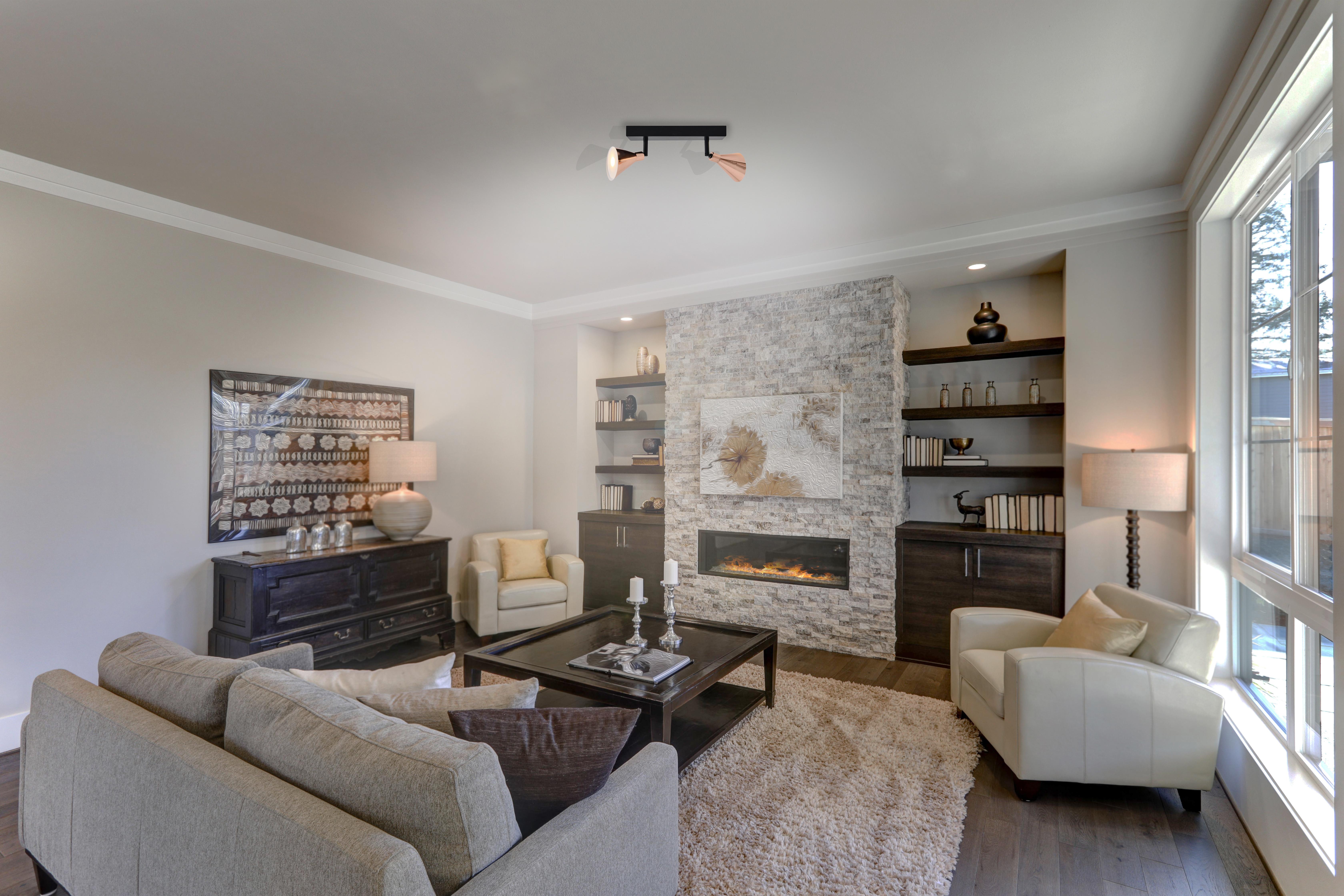 LED-Deckenleuchte L: 27 cm 2-Flammig, Kupferfarben - Kupferfarben, Design, Metall (5,5/27cm) - Näve