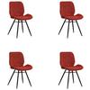 Stuhl-set Barron - Rot/Schwarz, Design, Textil/Metall (47/82/55cm) - MID.YOU