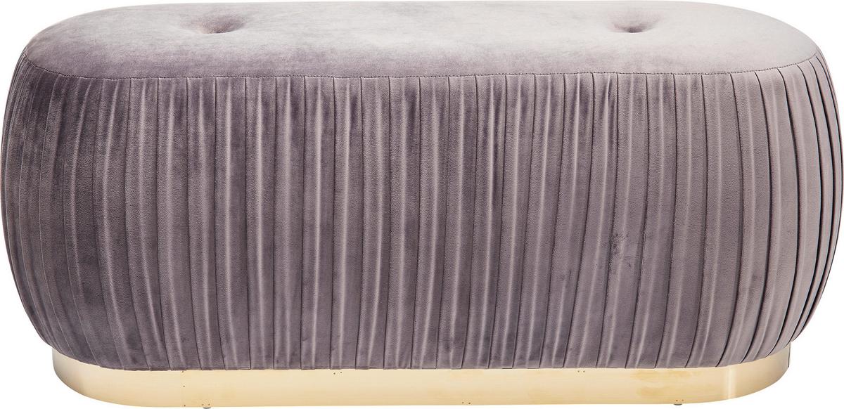 Hockerbank Pigalle Mauve/goldfarben H: 44 Cm - Goldfarben/Mauve, Trend, Holzwerkstoff/Kunststoff (100/44/38cm) - Kare-Design