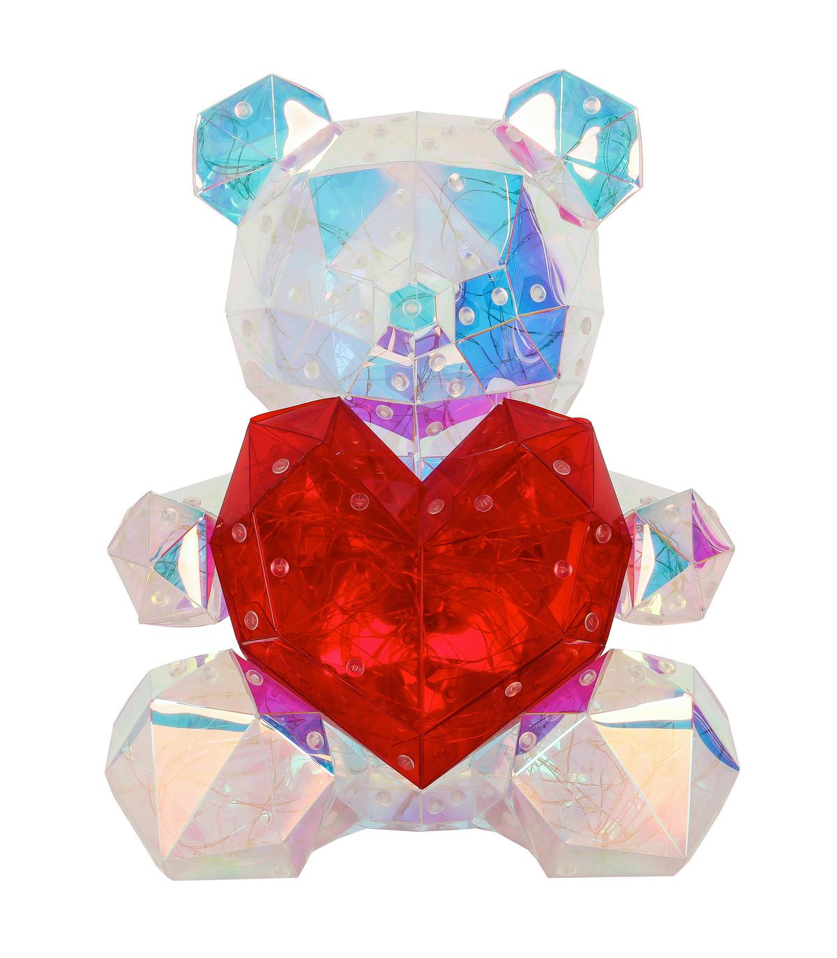 Led-dekoleuchte 28058 - Klar/Rot, Trend, Kunststoff (23/19/30cm) - Globo