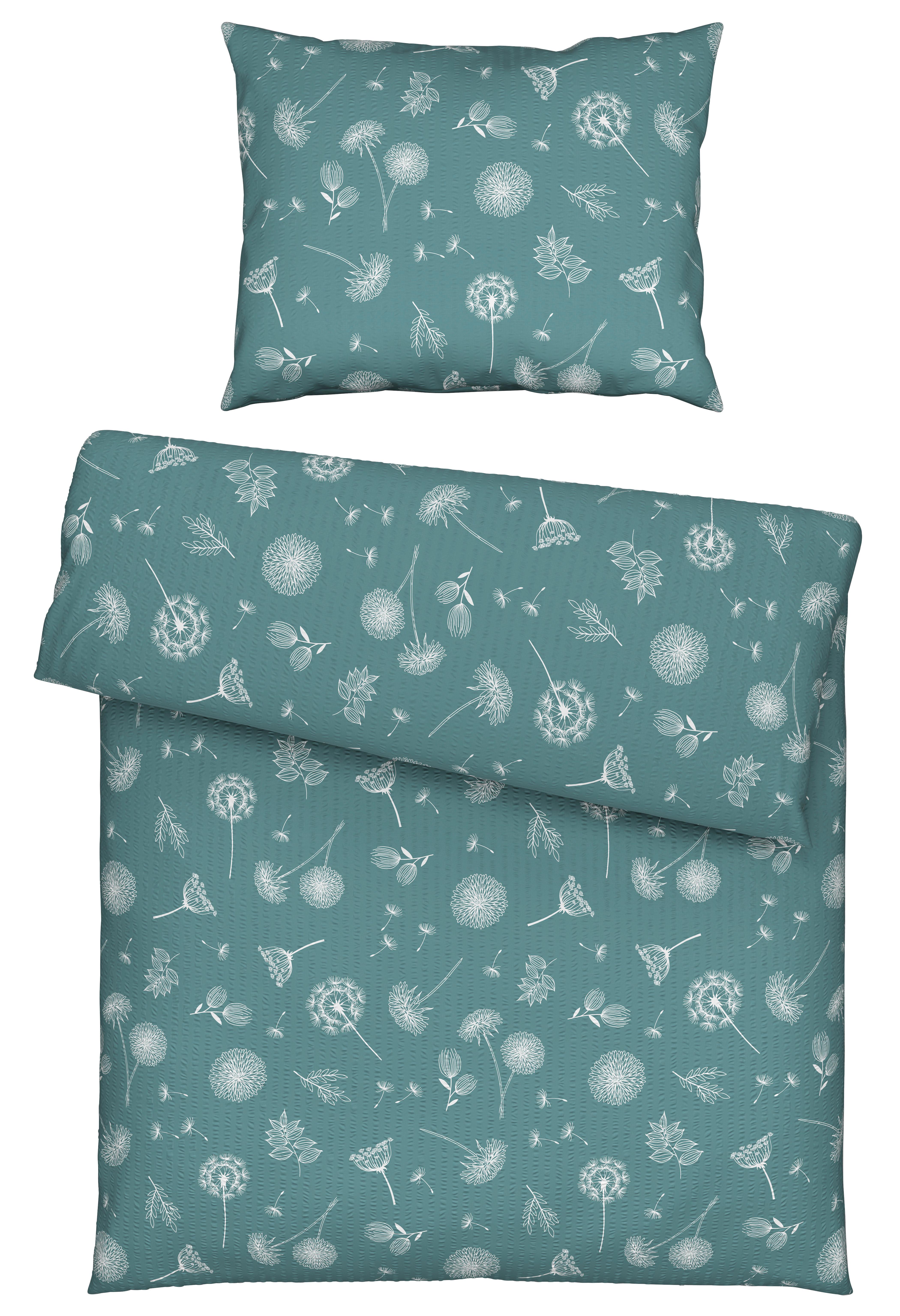 Povlečení Pusteblume, 70/90 140/200cm - modrá, Konvenční, textil (140/200cm) - Modern Living