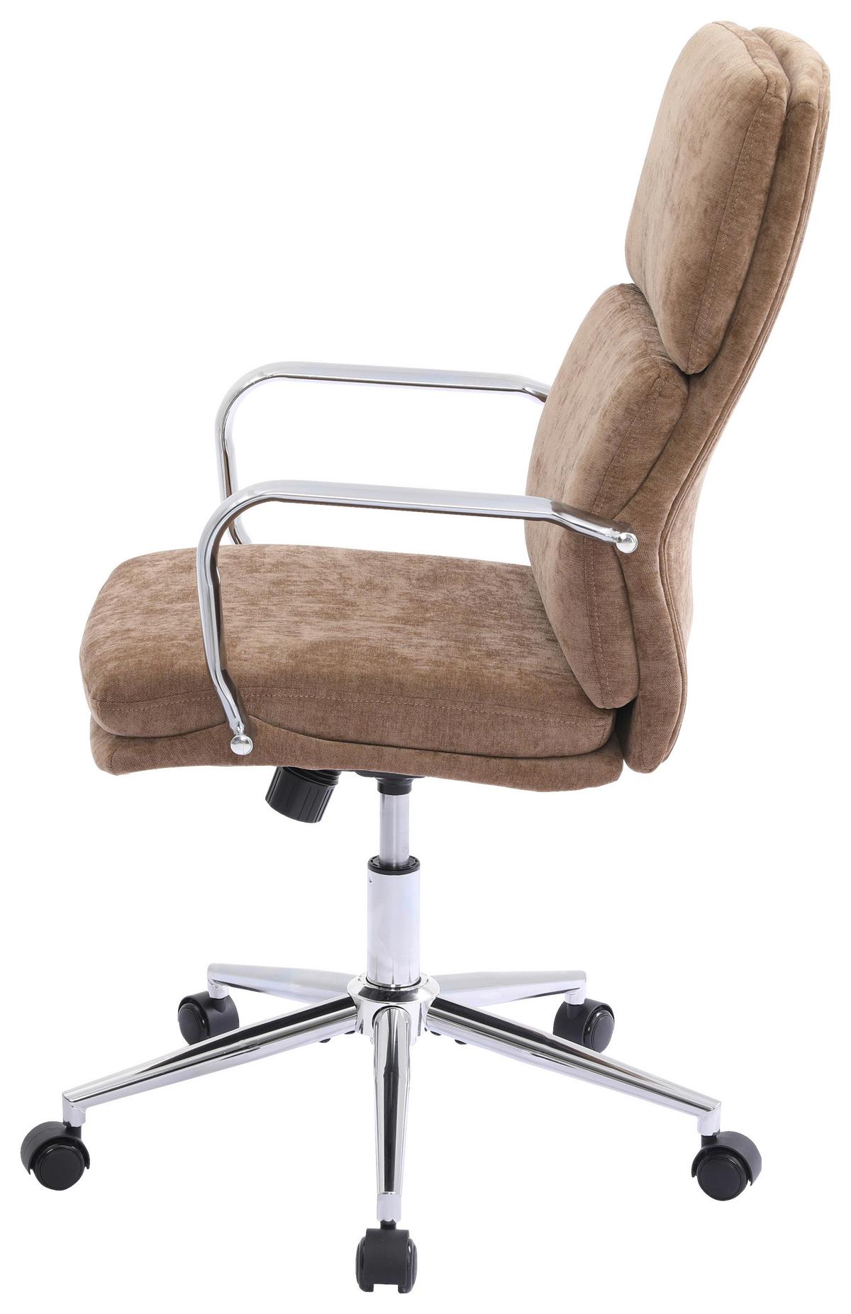 Drehstuhl Verona Braun B: 56 cm - Chromfarben/Braun, MODERN, Holz/Kunststoff (56/100-110/65,5cm) - Livetastic