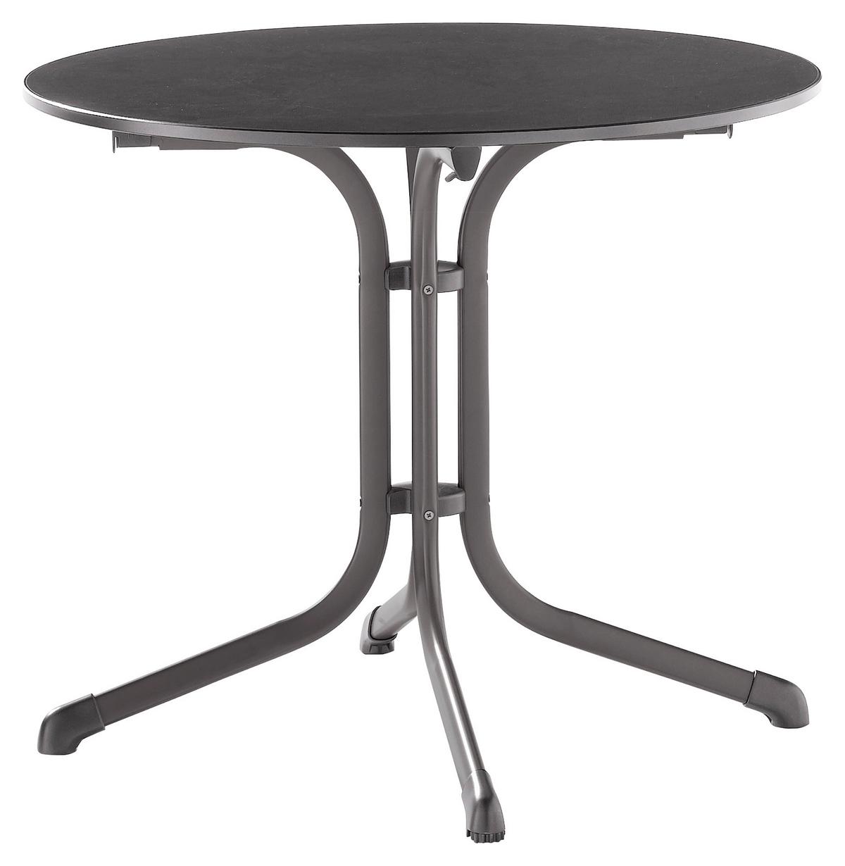 Gartentisch Klappbar Stahl L: 85cm - Anthrazit/Grau, MODERN, Holzwerkstoff/Metall (85/85/73cm) - Sieger