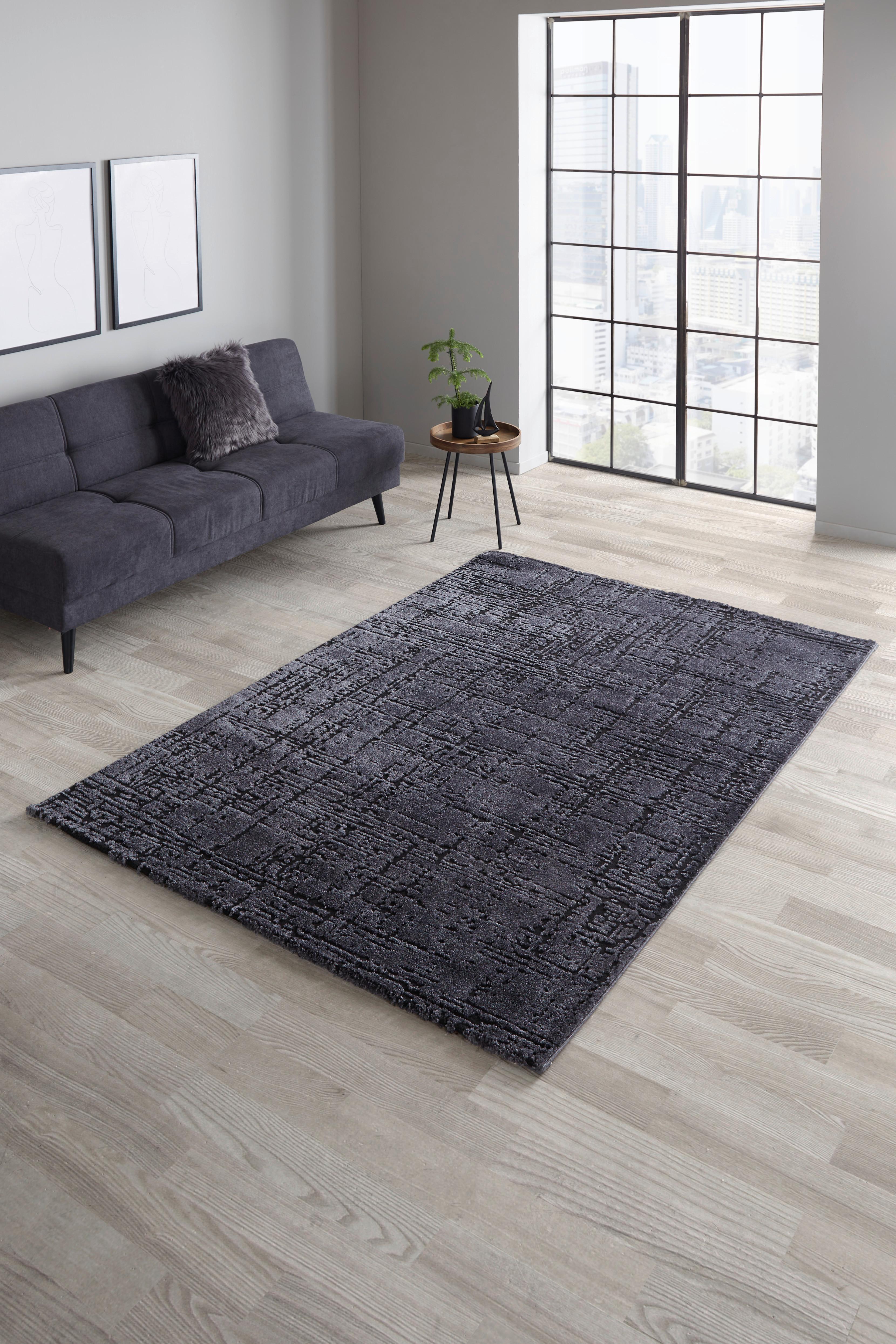 Szőtt Szőnyeg Kb. 160/230cm - antracit, Modern, textil (160/230cm) - Luca Bessoni