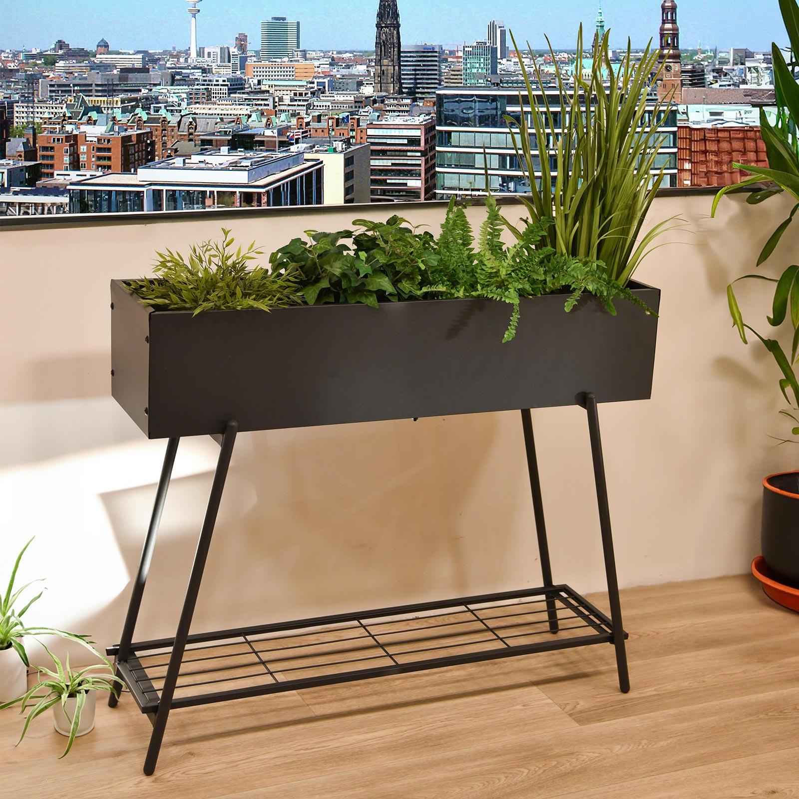 Blumenkasten Blumenkasten Jasmin - Anthrazit, Basics, Metall (30/80/96cm)