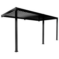 Pergola Deluxe 530x300cm Wandmontage, Anthrazit - Anthrazit, MODERN, Metall (530/250/300cm) - Gardenson
