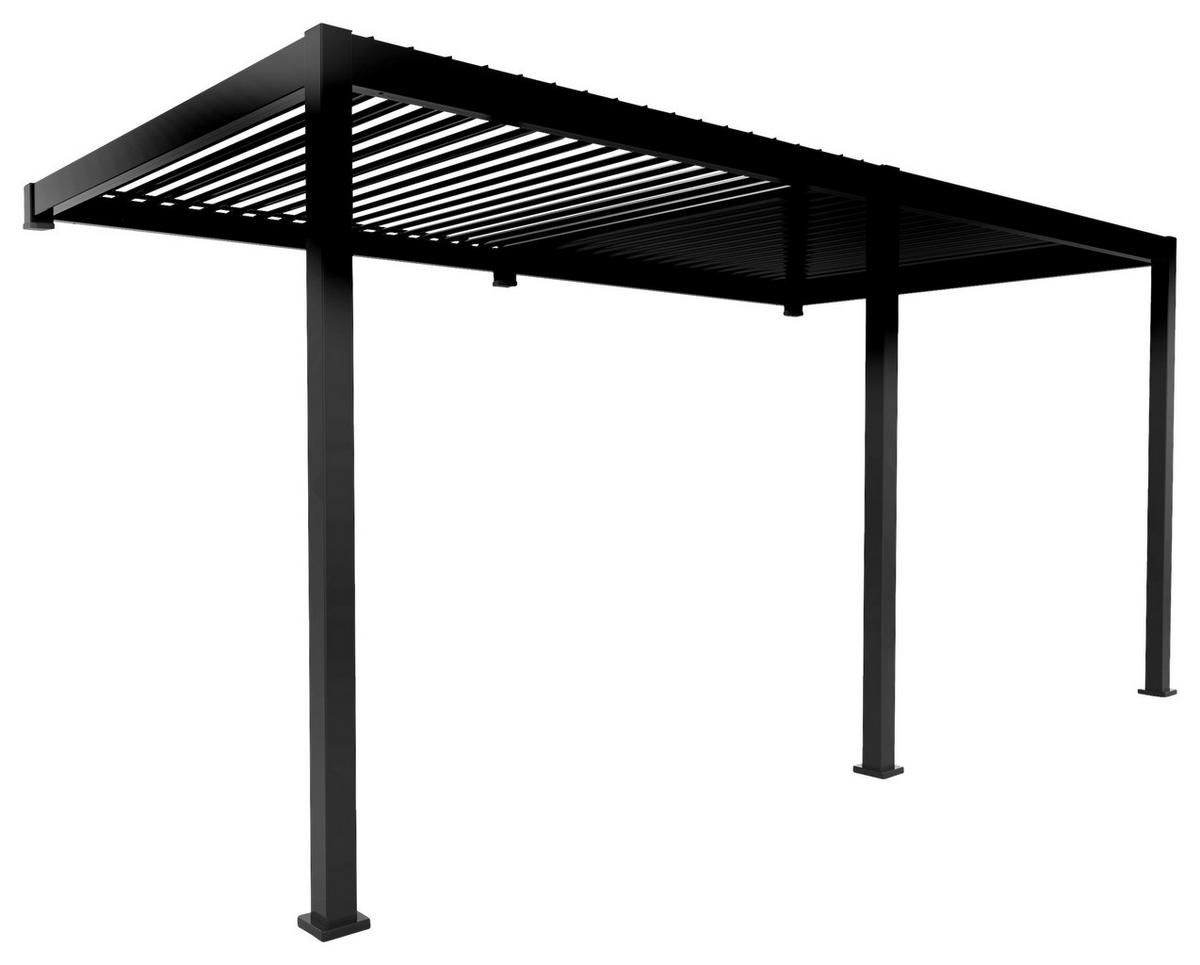 Pergola Deluxe 530x300cm Wandmontage, Anthrazit - Anthrazit, MODERN, Metall (530/250/300cm) - Gardenson