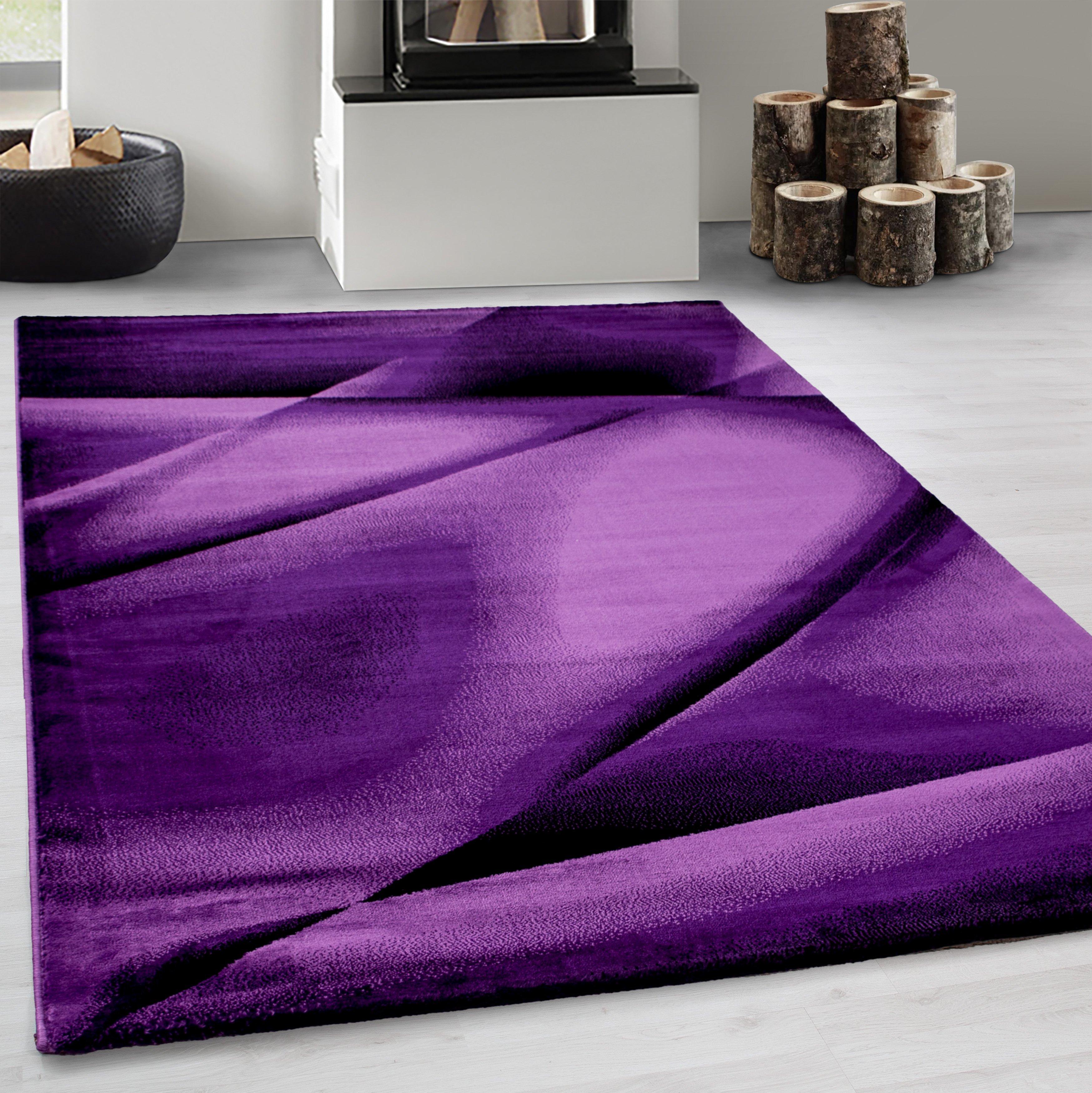 Webteppich Lila Naturfaser Miami 200x290 cm - Lila, Trend, Textil (200/290cm)
