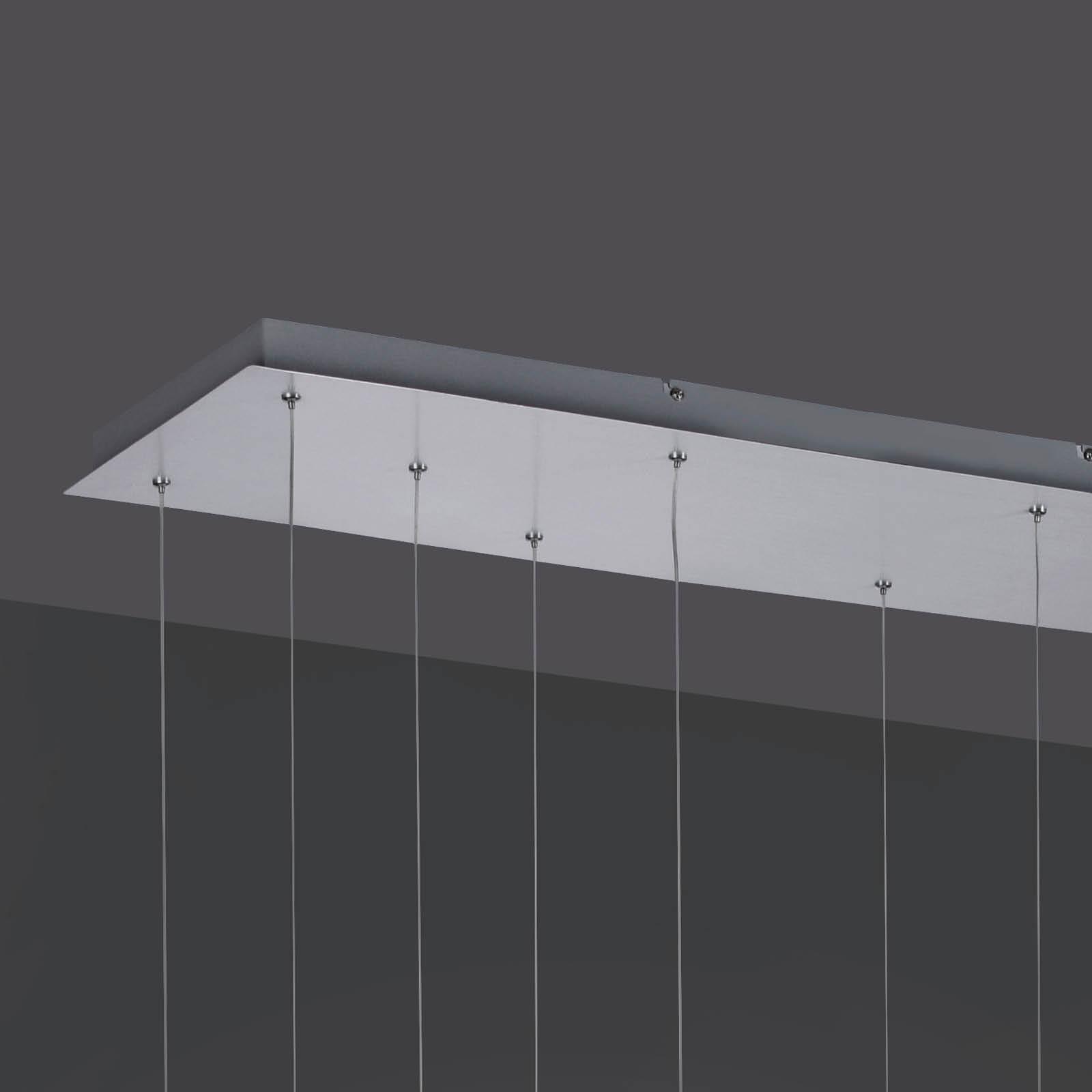 LED-Hängeleuchte Bruno H: 120 cm 10-Flammig - Alufarben, Design, Kunststoff/Metall (89/30/120cm)