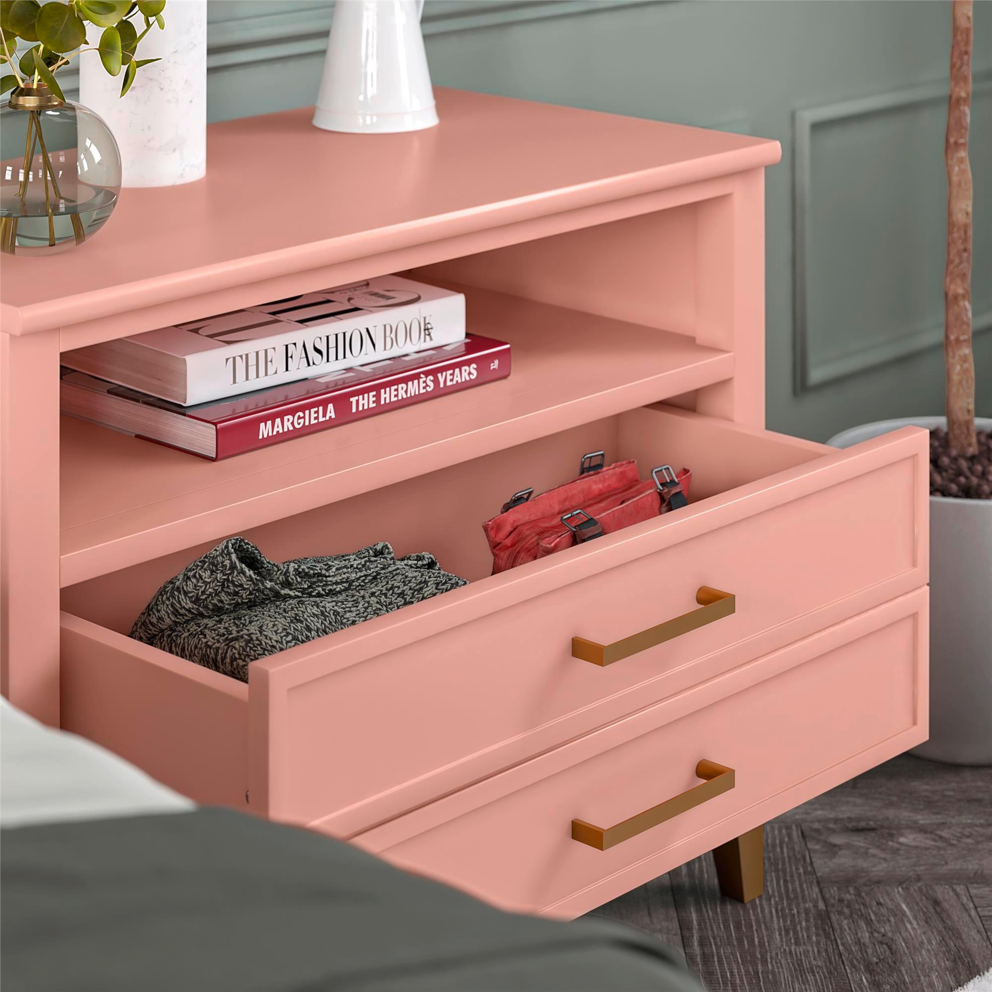 Nachttisch Westerleigh Hellrosa B: 76 Cm - Hellrosa, Design, Holzwerkstoff (76/61/40cm) - MID.YOU