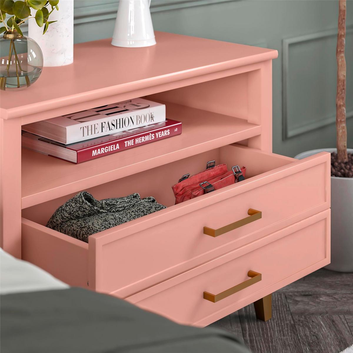 Nachttisch Westerleigh Hellrosa B: 76 Cm - Hellrosa, Design, Holzwerkstoff (76/61/40cm) - MID.YOU
