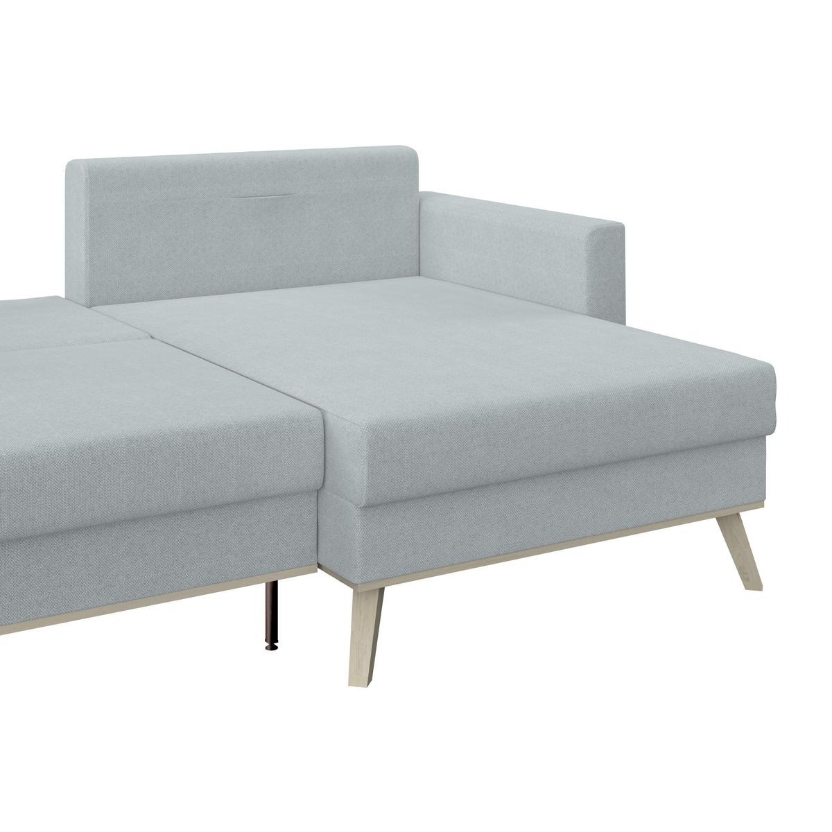 Ecksofa Carini - Eichefarben/Silberfarben, Basics, Textil (222/152cm)