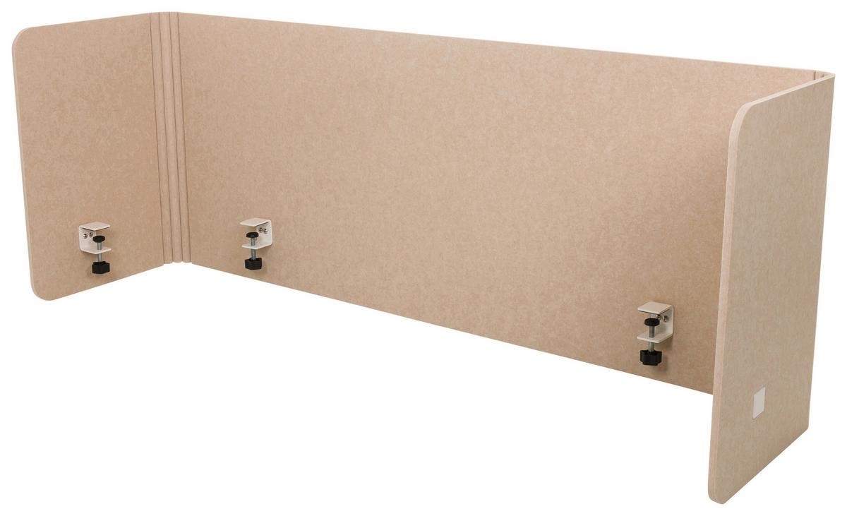 Trennwand Flexmiut U - Beige, Basics, Kunststoff/Textil (160/40/2cm) - MID.YOU