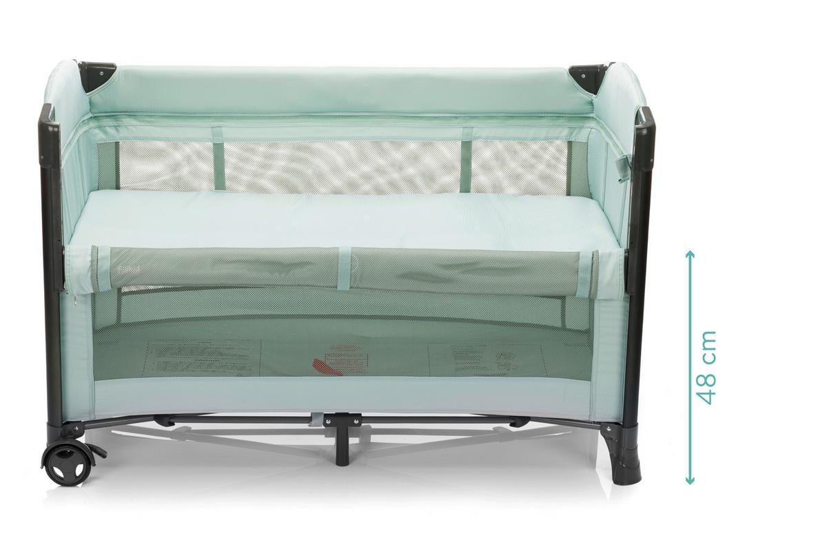 Reisebett Travel Cot Mint B: 125 cm - Mintgrün, Basics, Kunststoff/Metall (125/76/77cm) - Fillikid