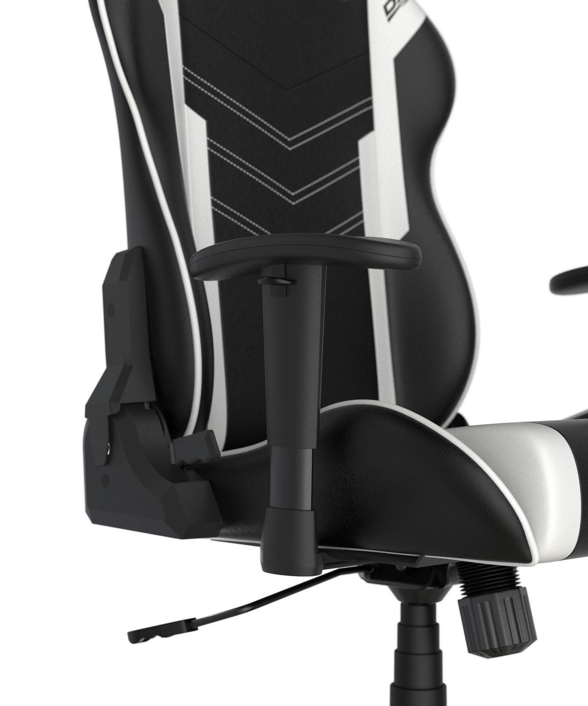 Gamingstuhl DX Racer Prince L - Schwarz/Weiß, MODERN, Kunststoff/Textil (67/126/67cm) - Dxracer
