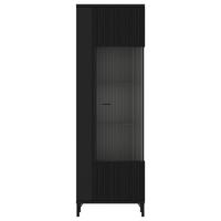 Vitrin Lusaka - fekete, Trend, faalapú anyag/Üveg (62/194/40cm)