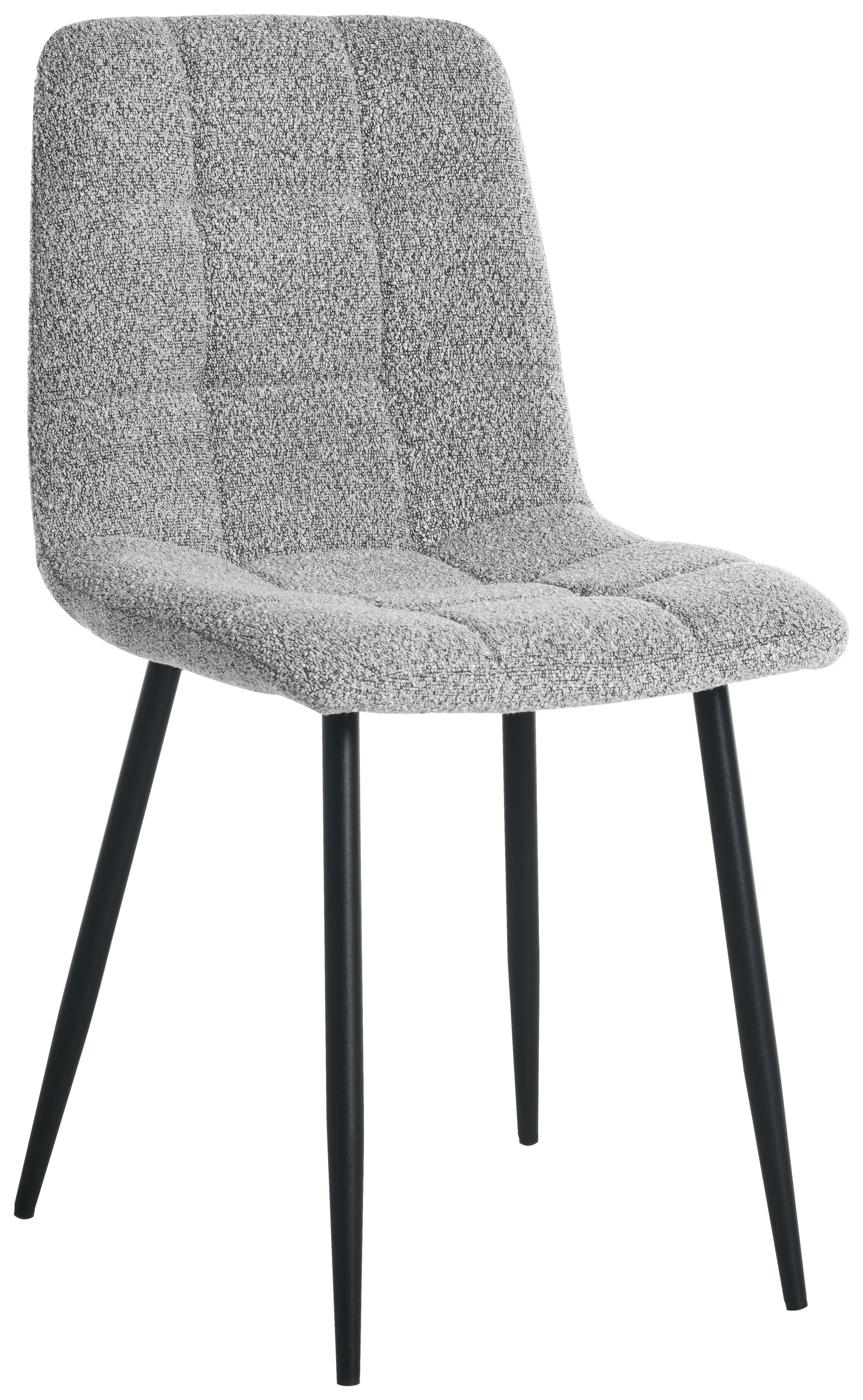 Židle Nino, šedá - šedá/černá, Moderní, kov/dřevo (45/88/55cm) - Based