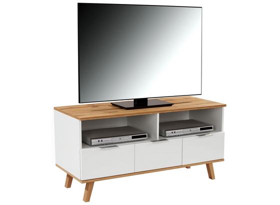 Stolek Na Elektroniku Turin 1 - bílá/barvy dubu, Moderní, kompozitní dřevo (120/55/40cm) Stolek Na Elektroniku Turin 1 - bílá/barvy dubu, Moderní, kompozitní dřevo (120/55/40cm)