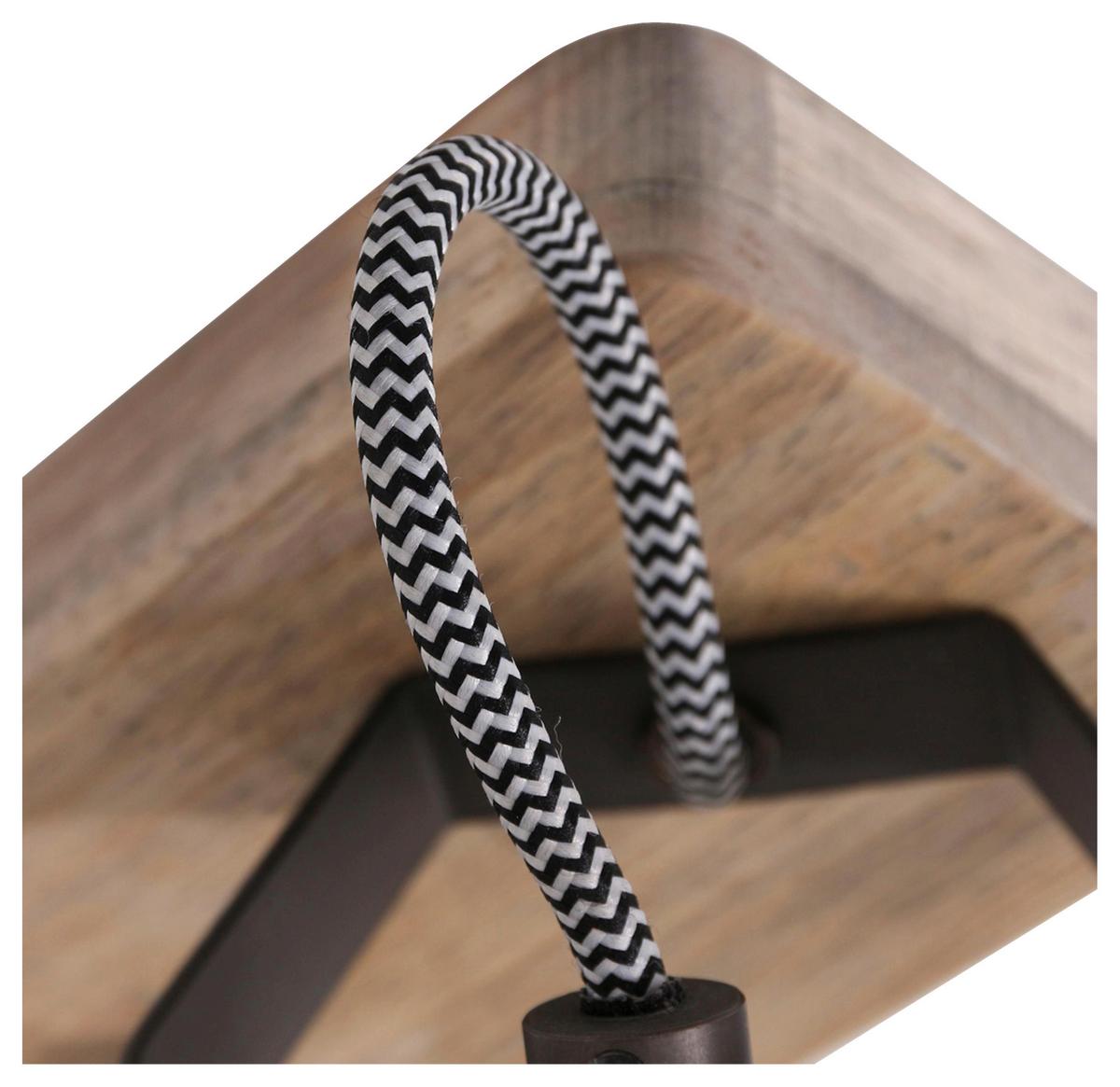 Deckenspots Gearwood - Anthrazit, Trend, Holz/Metall (32/19/17cm)