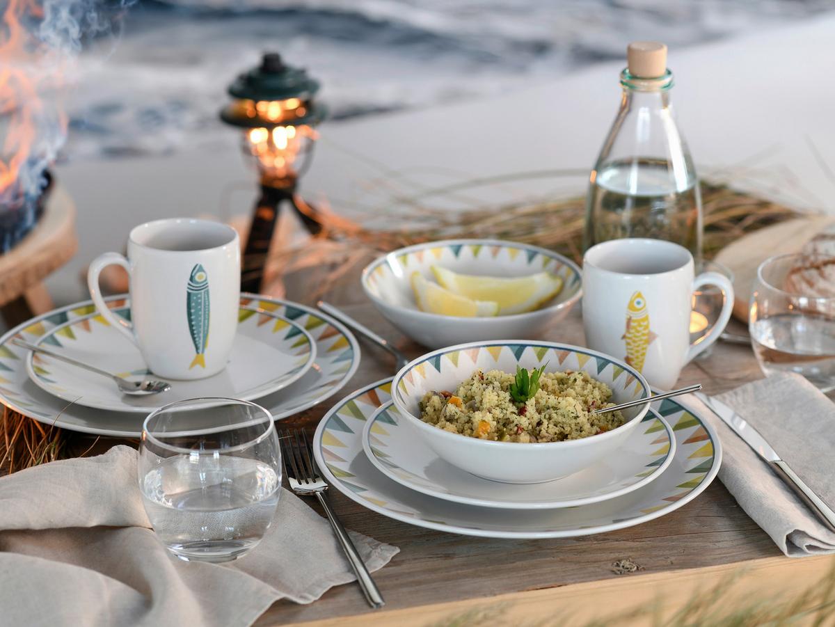 Kombiservice Sardinhas Steinzeug, 8 -Teilig. - Multicolor, Basics, Keramik - Creatable
