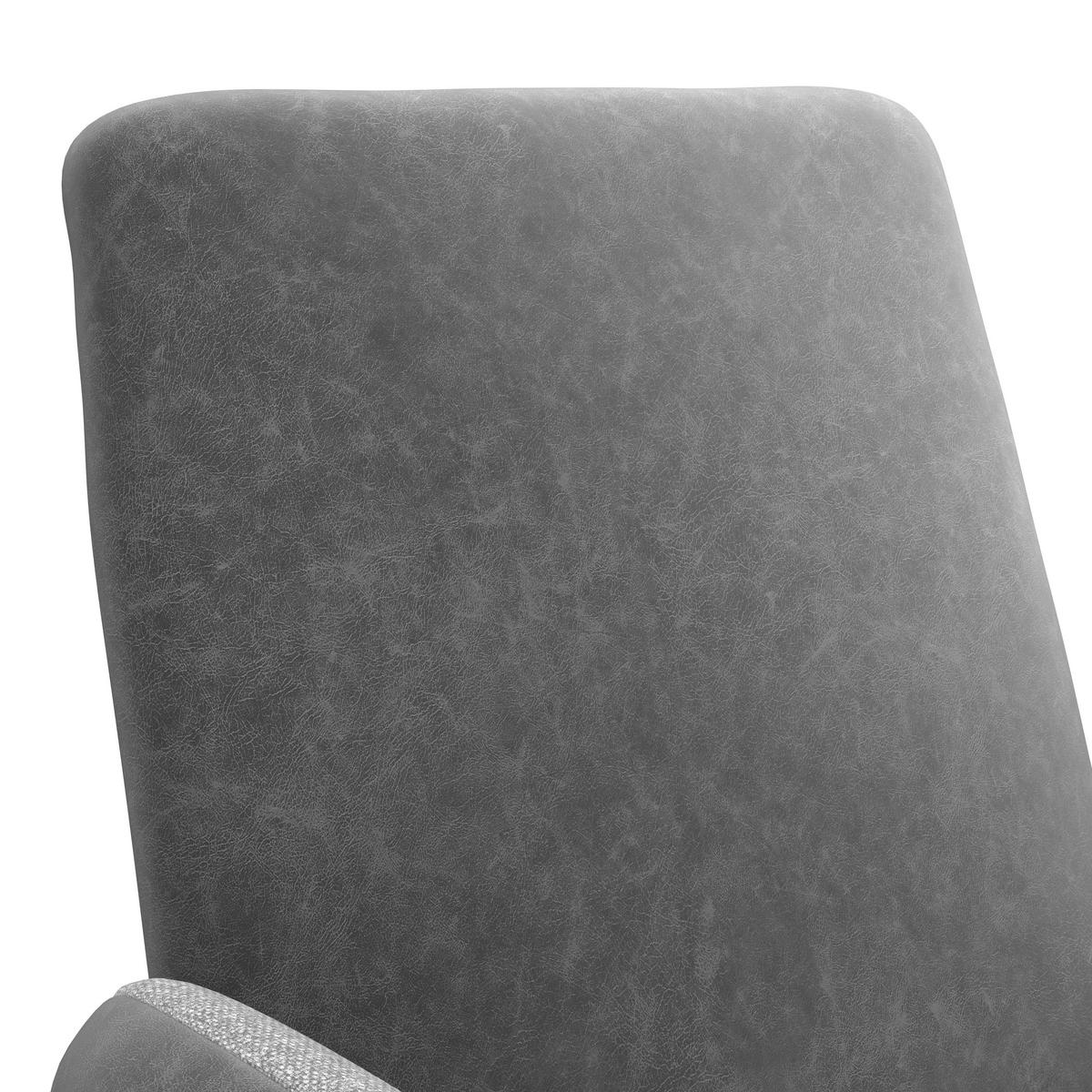 Armlehnstuhl Kian Webstoff Grau, B: 65 cm - Schwarz/Grau, Trend, Textil/Metall (65/88/63cm)